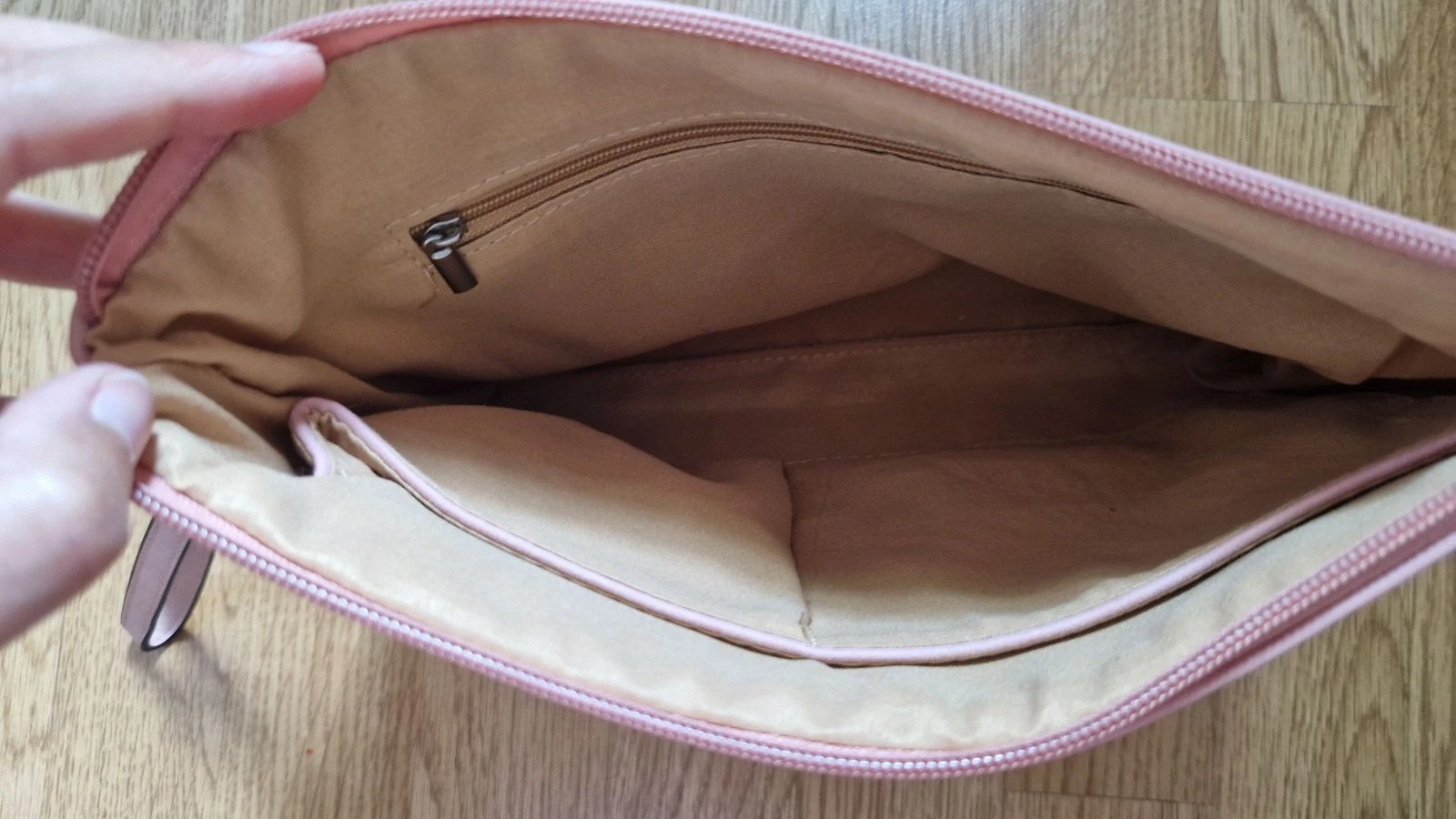 Bolso de mano rosa con pedrería plateada, correa desmontable – photo 7